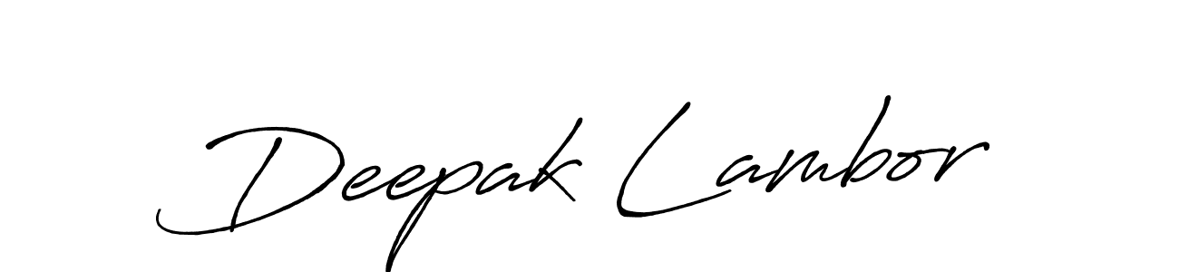 How to make Deepak Lambor signature? Antro_Vectra_Bolder is a professional autograph style. Create handwritten signature for Deepak Lambor name. Deepak Lambor signature style 7 images and pictures png