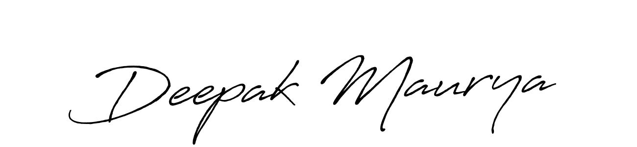 Make a short Deepak Maurya signature style. Manage your documents anywhere anytime using Antro_Vectra_Bolder. Create and add eSignatures, submit forms, share and send files easily. Deepak Maurya signature style 7 images and pictures png