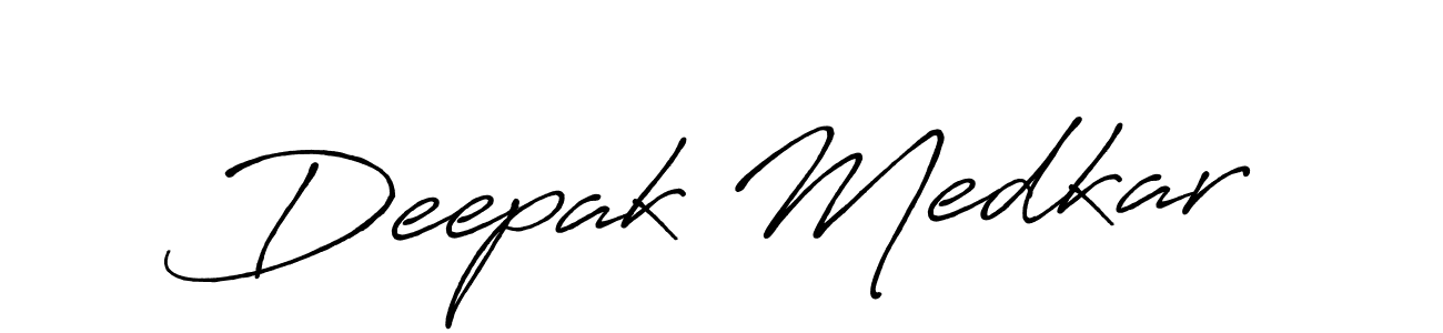 if you are searching for the best signature style for your name Deepak Medkar. so please give up your signature search. here we have designed multiple signature styles  using Antro_Vectra_Bolder. Deepak Medkar signature style 7 images and pictures png