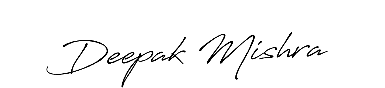 Make a beautiful signature design for name Deepak Mishra. With this signature (Antro_Vectra_Bolder) style, you can create a handwritten signature for free. Deepak Mishra signature style 7 images and pictures png