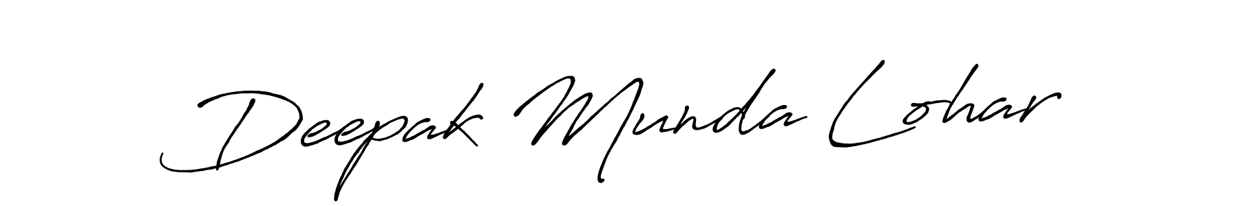 Make a beautiful signature design for name Deepak Munda Lohar. With this signature (Antro_Vectra_Bolder) style, you can create a handwritten signature for free. Deepak Munda Lohar signature style 7 images and pictures png
