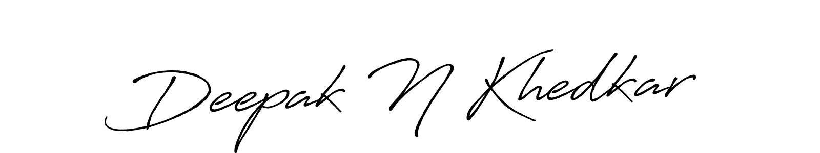 Use a signature maker to create a handwritten signature online. With this signature software, you can design (Antro_Vectra_Bolder) your own signature for name Deepak N Khedkar. Deepak N Khedkar signature style 7 images and pictures png
