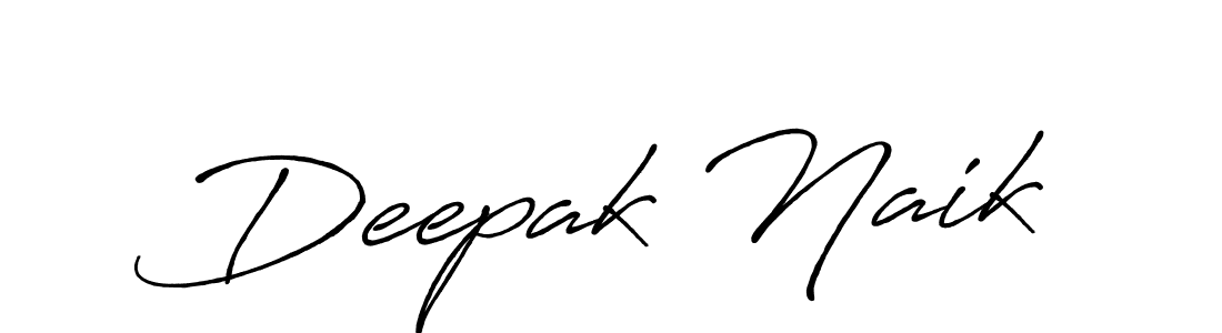 Make a beautiful signature design for name Deepak Naik. With this signature (Antro_Vectra_Bolder) style, you can create a handwritten signature for free. Deepak Naik signature style 7 images and pictures png