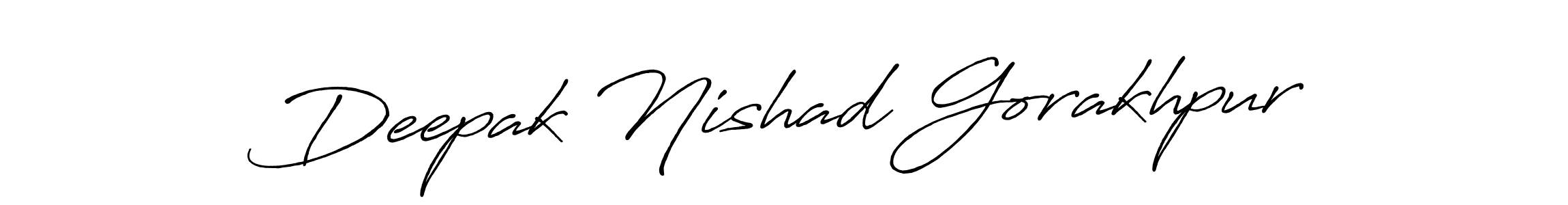 Make a beautiful signature design for name Deepak Nishad Gorakhpur. With this signature (Antro_Vectra_Bolder) style, you can create a handwritten signature for free. Deepak Nishad Gorakhpur signature style 7 images and pictures png