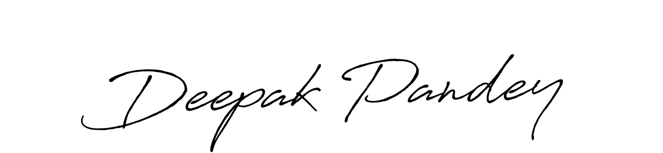 How to make Deepak Pandey name signature. Use Antro_Vectra_Bolder style for creating short signs online. This is the latest handwritten sign. Deepak Pandey signature style 7 images and pictures png