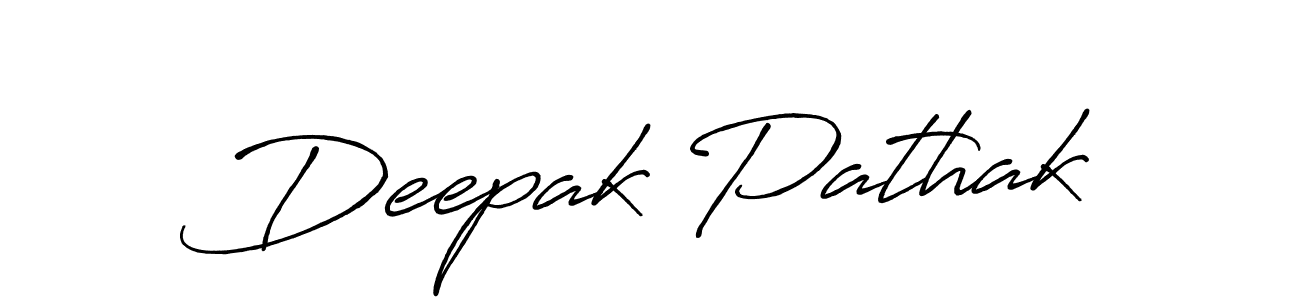 Make a beautiful signature design for name Deepak Pathak. With this signature (Antro_Vectra_Bolder) style, you can create a handwritten signature for free. Deepak Pathak signature style 7 images and pictures png