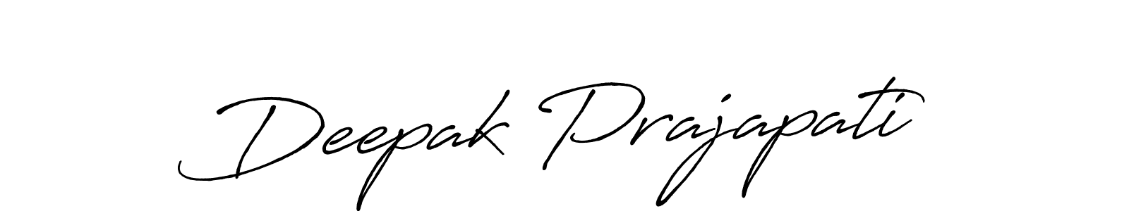 Make a beautiful signature design for name Deepak Prajapati. With this signature (Antro_Vectra_Bolder) style, you can create a handwritten signature for free. Deepak Prajapati signature style 7 images and pictures png