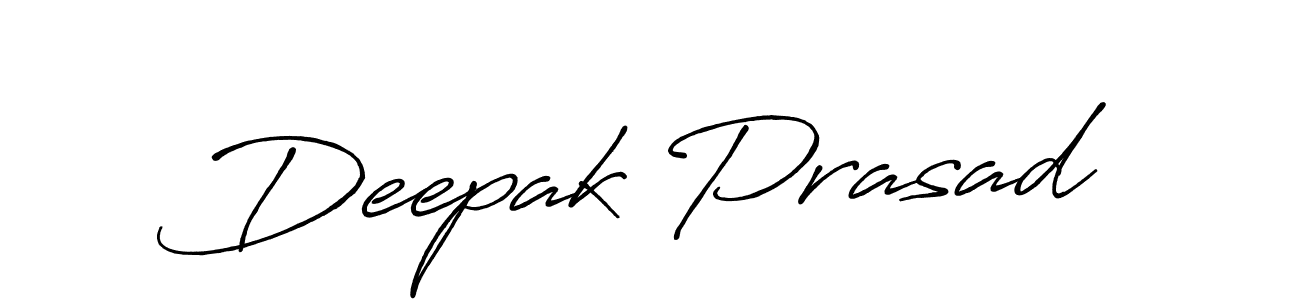 Make a beautiful signature design for name Deepak Prasad. With this signature (Antro_Vectra_Bolder) style, you can create a handwritten signature for free. Deepak Prasad signature style 7 images and pictures png