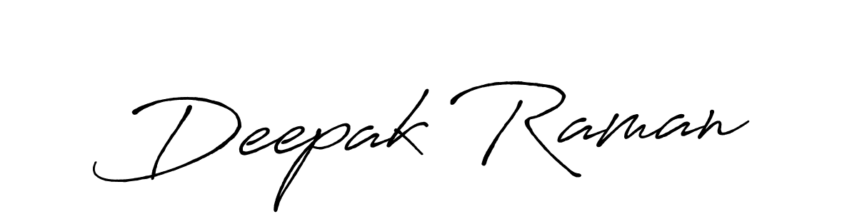 Design your own signature with our free online signature maker. With this signature software, you can create a handwritten (Antro_Vectra_Bolder) signature for name Deepak Raman. Deepak Raman signature style 7 images and pictures png