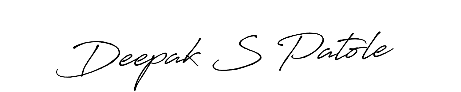 Use a signature maker to create a handwritten signature online. With this signature software, you can design (Antro_Vectra_Bolder) your own signature for name Deepak S Patole. Deepak S Patole signature style 7 images and pictures png