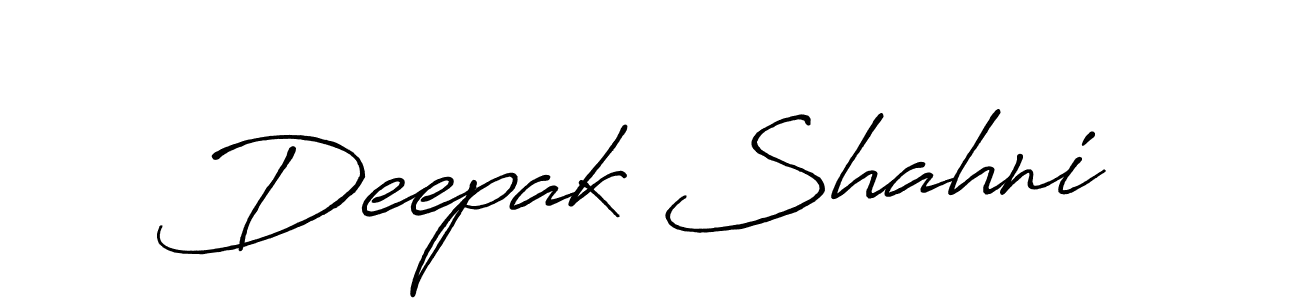 Deepak Shahni stylish signature style. Best Handwritten Sign (Antro_Vectra_Bolder) for my name. Handwritten Signature Collection Ideas for my name Deepak Shahni. Deepak Shahni signature style 7 images and pictures png