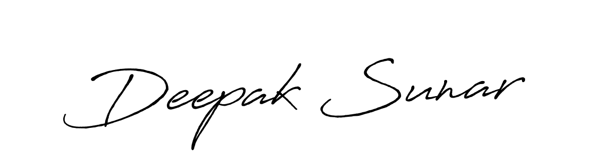 How to make Deepak Sunar signature? Antro_Vectra_Bolder is a professional autograph style. Create handwritten signature for Deepak Sunar name. Deepak Sunar signature style 7 images and pictures png