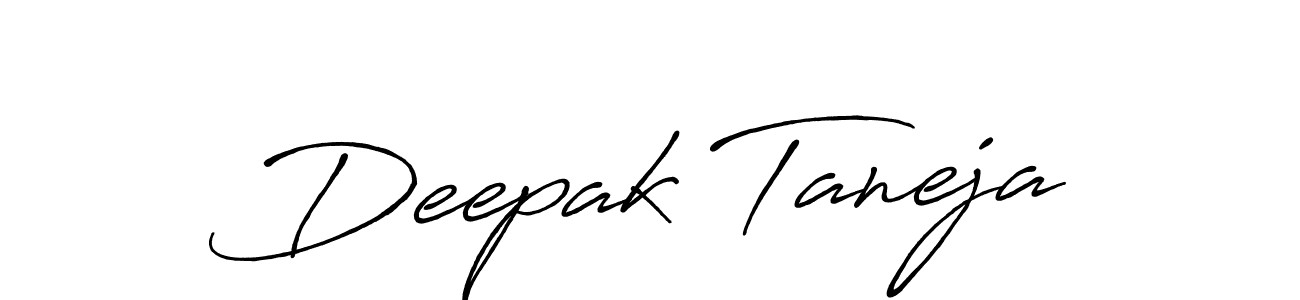 Use a signature maker to create a handwritten signature online. With this signature software, you can design (Antro_Vectra_Bolder) your own signature for name Deepak Taneja. Deepak Taneja signature style 7 images and pictures png