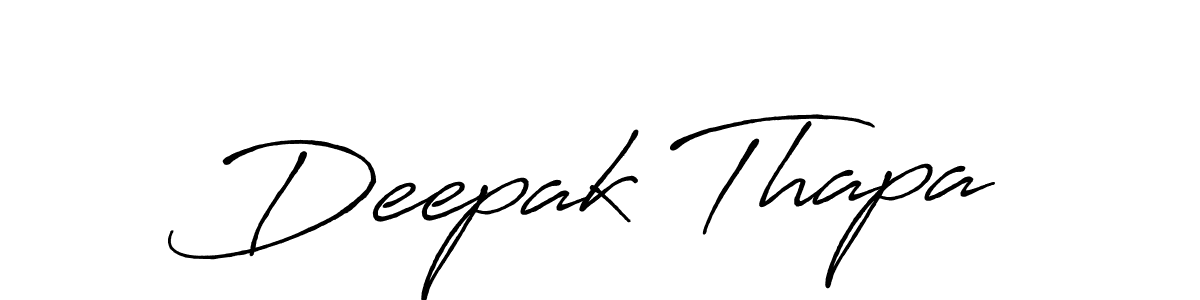 Make a beautiful signature design for name Deepak Thapa. With this signature (Antro_Vectra_Bolder) style, you can create a handwritten signature for free. Deepak Thapa signature style 7 images and pictures png