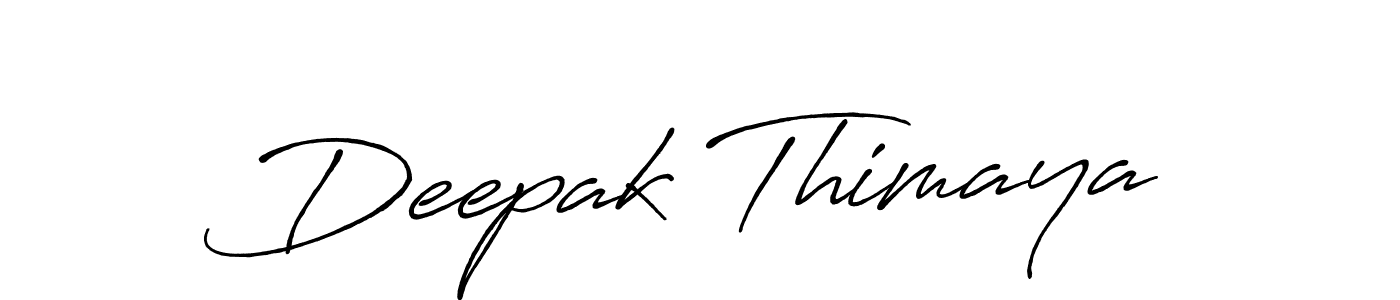 How to make Deepak Thimaya name signature. Use Antro_Vectra_Bolder style for creating short signs online. This is the latest handwritten sign. Deepak Thimaya signature style 7 images and pictures png