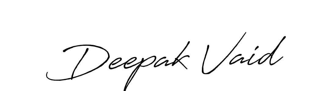 Design your own signature with our free online signature maker. With this signature software, you can create a handwritten (Antro_Vectra_Bolder) signature for name Deepak Vaid. Deepak Vaid signature style 7 images and pictures png