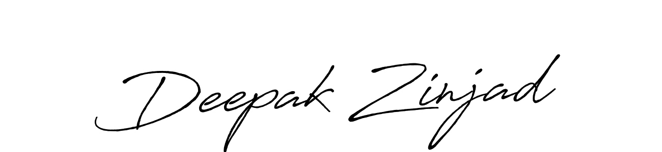 How to make Deepak Zinjad signature? Antro_Vectra_Bolder is a professional autograph style. Create handwritten signature for Deepak Zinjad name. Deepak Zinjad signature style 7 images and pictures png