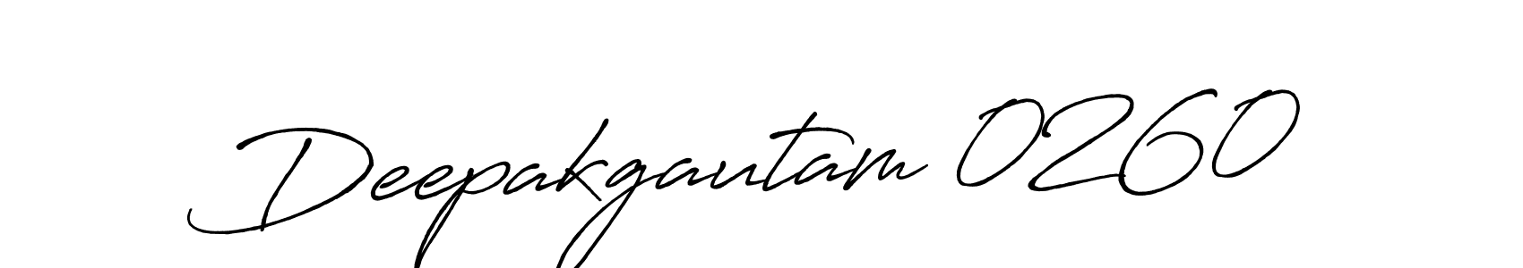 Create a beautiful signature design for name Deepakgautam 0260. With this signature (Antro_Vectra_Bolder) fonts, you can make a handwritten signature for free. Deepakgautam 0260 signature style 7 images and pictures png