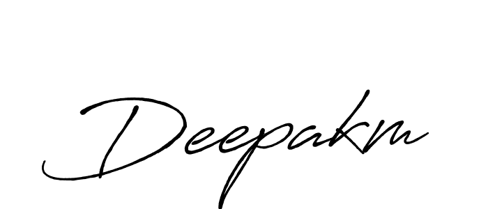 How to make Deepakm name signature. Use Antro_Vectra_Bolder style for creating short signs online. This is the latest handwritten sign. Deepakm signature style 7 images and pictures png