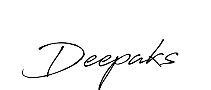 Make a beautiful signature design for name Deepaks. With this signature (Antro_Vectra_Bolder) style, you can create a handwritten signature for free. Deepaks signature style 7 images and pictures png