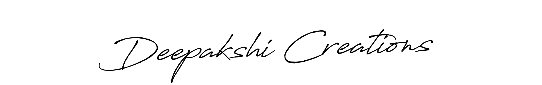 Design your own signature with our free online signature maker. With this signature software, you can create a handwritten (Antro_Vectra_Bolder) signature for name Deepakshi Creations. Deepakshi Creations signature style 7 images and pictures png