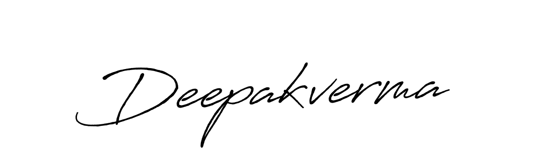 Create a beautiful signature design for name Deepakverma. With this signature (Antro_Vectra_Bolder) fonts, you can make a handwritten signature for free. Deepakverma signature style 7 images and pictures png