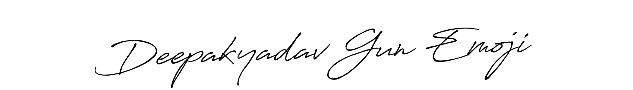 Deepakyadav Gun Emoji stylish signature style. Best Handwritten Sign (Antro_Vectra_Bolder) for my name. Handwritten Signature Collection Ideas for my name Deepakyadav Gun Emoji. Deepakyadav Gun Emoji signature style 7 images and pictures png
