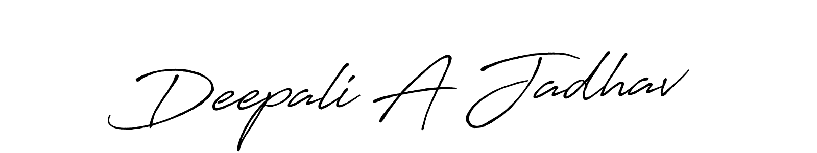 How to make Deepali A Jadhav signature? Antro_Vectra_Bolder is a professional autograph style. Create handwritten signature for Deepali A Jadhav name. Deepali A Jadhav signature style 7 images and pictures png