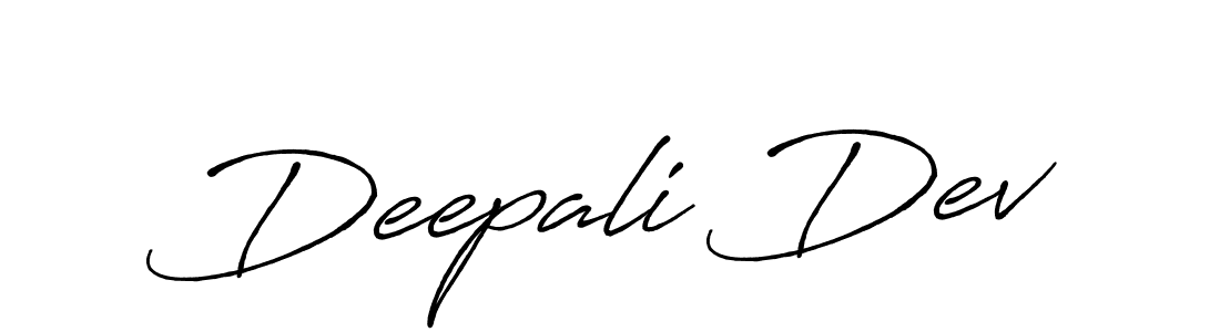 How to make Deepali Dev name signature. Use Antro_Vectra_Bolder style for creating short signs online. This is the latest handwritten sign. Deepali Dev signature style 7 images and pictures png