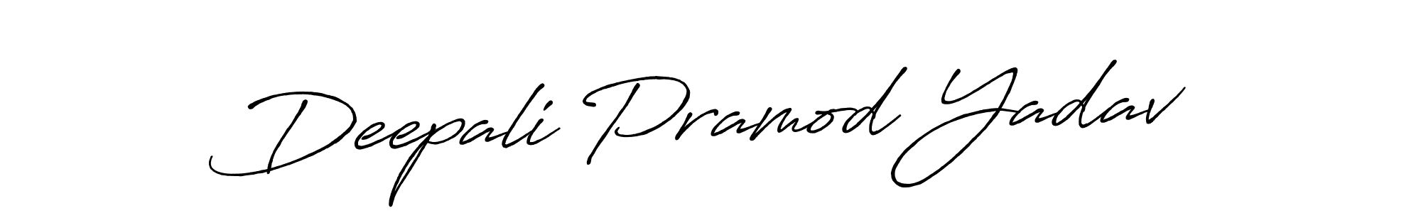 How to make Deepali Pramod Yadav name signature. Use Antro_Vectra_Bolder style for creating short signs online. This is the latest handwritten sign. Deepali Pramod Yadav signature style 7 images and pictures png