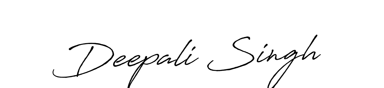 How to make Deepali Singh name signature. Use Antro_Vectra_Bolder style for creating short signs online. This is the latest handwritten sign. Deepali Singh signature style 7 images and pictures png