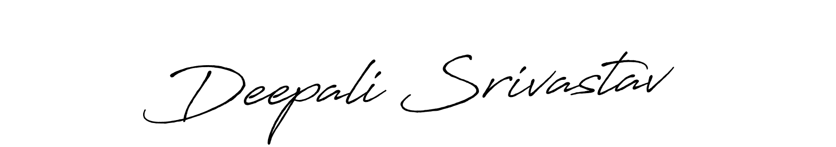 Create a beautiful signature design for name Deepali Srivastav. With this signature (Antro_Vectra_Bolder) fonts, you can make a handwritten signature for free. Deepali Srivastav signature style 7 images and pictures png