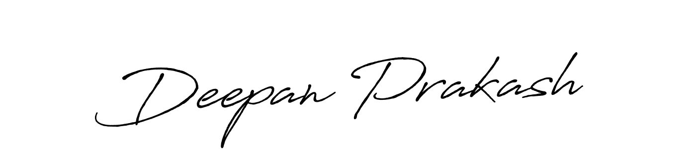 Create a beautiful signature design for name Deepan Prakash. With this signature (Antro_Vectra_Bolder) fonts, you can make a handwritten signature for free. Deepan Prakash signature style 7 images and pictures png