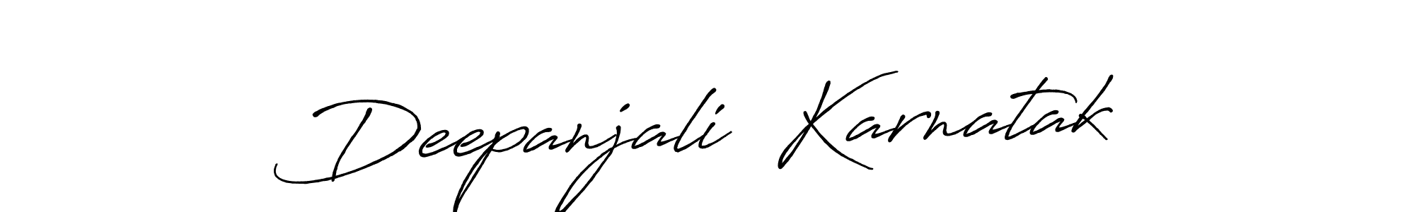 Create a beautiful signature design for name Deepanjali  Karnatak. With this signature (Antro_Vectra_Bolder) fonts, you can make a handwritten signature for free. Deepanjali  Karnatak signature style 7 images and pictures png