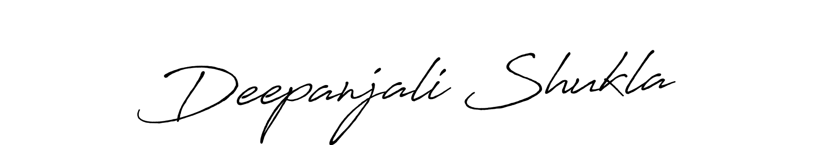 Make a beautiful signature design for name Deepanjali Shukla. With this signature (Antro_Vectra_Bolder) style, you can create a handwritten signature for free. Deepanjali Shukla signature style 7 images and pictures png