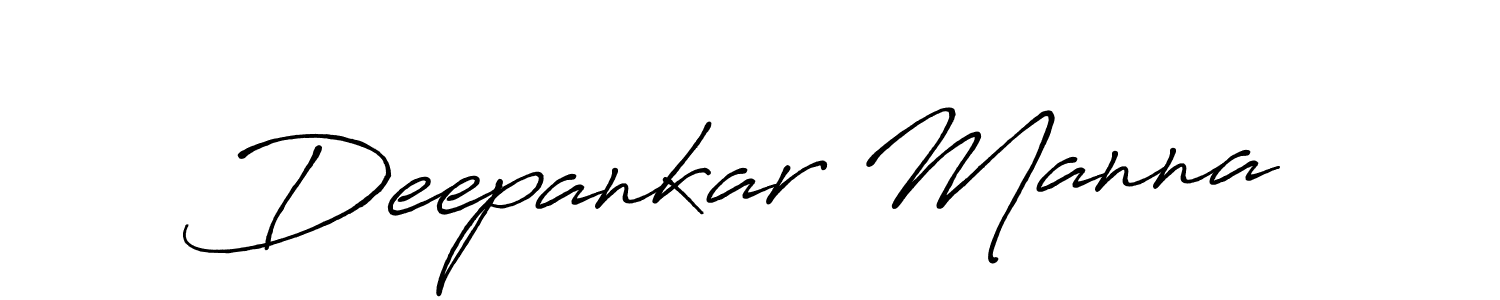 Make a beautiful signature design for name Deepankar Manna. With this signature (Antro_Vectra_Bolder) style, you can create a handwritten signature for free. Deepankar Manna signature style 7 images and pictures png