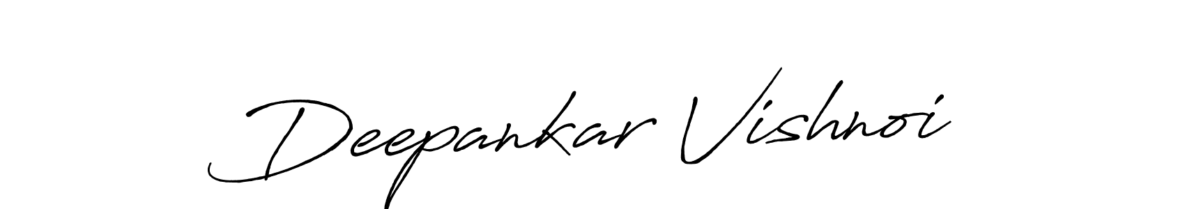 Make a beautiful signature design for name Deepankar Vishnoi. With this signature (Antro_Vectra_Bolder) style, you can create a handwritten signature for free. Deepankar Vishnoi signature style 7 images and pictures png