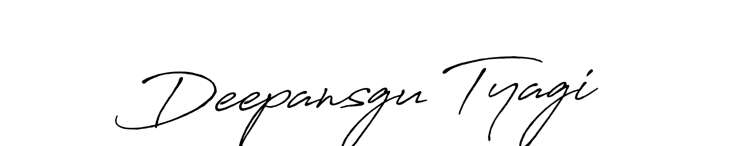 Create a beautiful signature design for name Deepansgu Tyagi. With this signature (Antro_Vectra_Bolder) fonts, you can make a handwritten signature for free. Deepansgu Tyagi signature style 7 images and pictures png