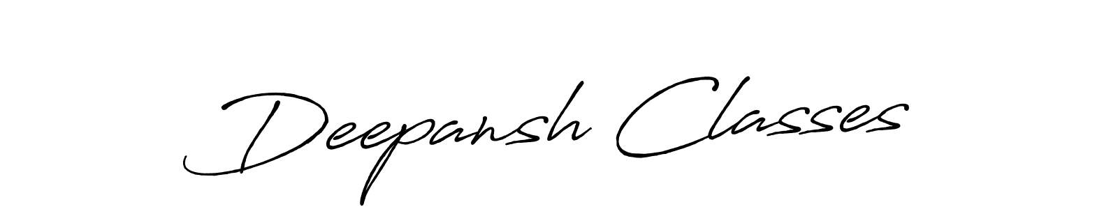 Also we have Deepansh Classes name is the best signature style. Create professional handwritten signature collection using Antro_Vectra_Bolder autograph style. Deepansh Classes signature style 7 images and pictures png