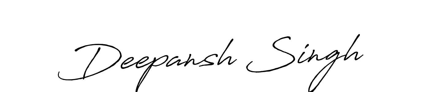 How to make Deepansh Singh signature? Antro_Vectra_Bolder is a professional autograph style. Create handwritten signature for Deepansh Singh name. Deepansh Singh signature style 7 images and pictures png