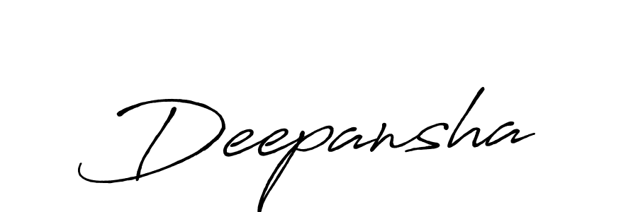 The best way (Antro_Vectra_Bolder) to make a short signature is to pick only two or three words in your name. The name Deepansha include a total of six letters. For converting this name. Deepansha signature style 7 images and pictures png