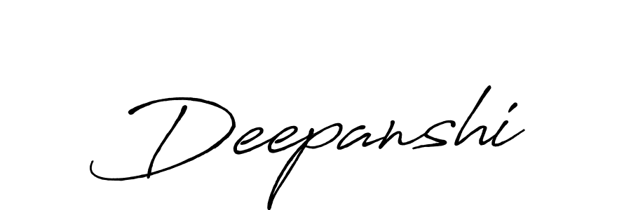 It looks lik you need a new signature style for name Deepanshi. Design unique handwritten (Antro_Vectra_Bolder) signature with our free signature maker in just a few clicks. Deepanshi signature style 7 images and pictures png