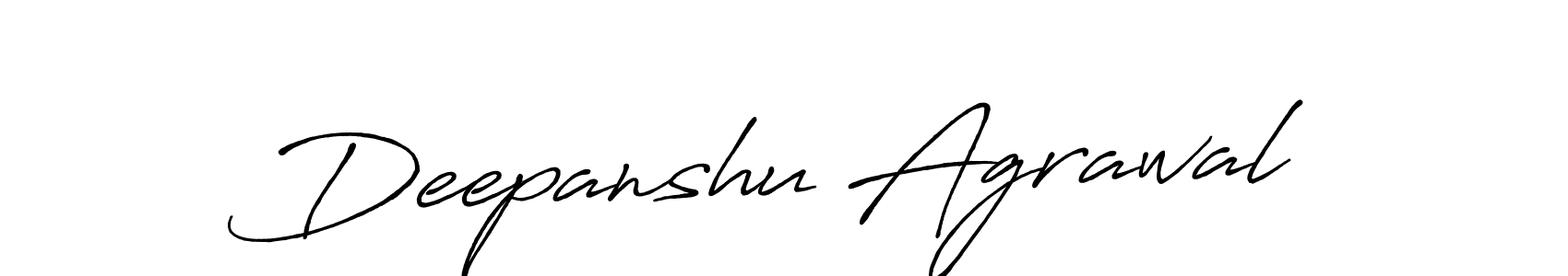 Make a beautiful signature design for name Deepanshu Agrawal. With this signature (Antro_Vectra_Bolder) style, you can create a handwritten signature for free. Deepanshu Agrawal signature style 7 images and pictures png