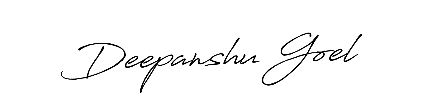 This is the best signature style for the Deepanshu Goel name. Also you like these signature font (Antro_Vectra_Bolder). Mix name signature. Deepanshu Goel signature style 7 images and pictures png