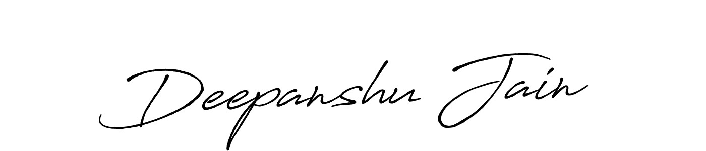 Deepanshu Jain stylish signature style. Best Handwritten Sign (Antro_Vectra_Bolder) for my name. Handwritten Signature Collection Ideas for my name Deepanshu Jain. Deepanshu Jain signature style 7 images and pictures png