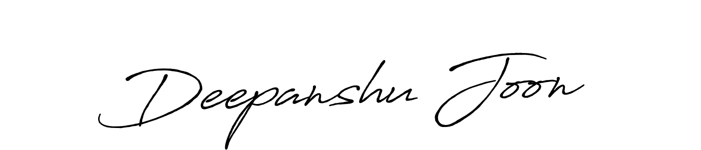 Make a beautiful signature design for name Deepanshu Joon. With this signature (Antro_Vectra_Bolder) style, you can create a handwritten signature for free. Deepanshu Joon signature style 7 images and pictures png