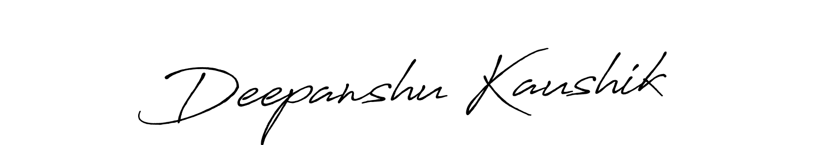 How to make Deepanshu Kaushik name signature. Use Antro_Vectra_Bolder style for creating short signs online. This is the latest handwritten sign. Deepanshu Kaushik signature style 7 images and pictures png