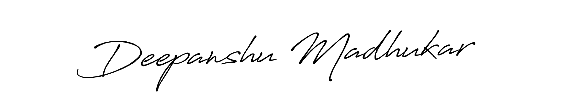 Antro_Vectra_Bolder is a professional signature style that is perfect for those who want to add a touch of class to their signature. It is also a great choice for those who want to make their signature more unique. Get Deepanshu Madhukar name to fancy signature for free. Deepanshu Madhukar signature style 7 images and pictures png