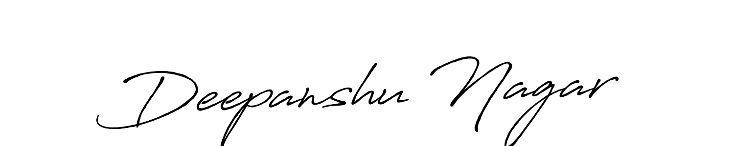 Also we have Deepanshu Nagar name is the best signature style. Create professional handwritten signature collection using Antro_Vectra_Bolder autograph style. Deepanshu Nagar signature style 7 images and pictures png