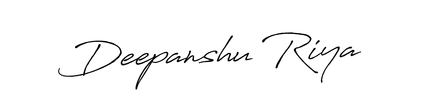 Make a short Deepanshu Riya signature style. Manage your documents anywhere anytime using Antro_Vectra_Bolder. Create and add eSignatures, submit forms, share and send files easily. Deepanshu Riya signature style 7 images and pictures png